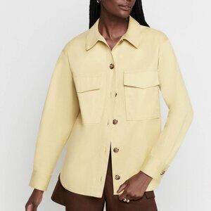 NWT Wilfred Free  The Ganna merino wool yellow oversized  woman  shirt size XS/S